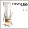 FONTOI Full Length Mirror, Floor Standing Mirror with Stand, Wall Mounted Mirror, Dressing Mirror for Bedroom, Cloakroom, Clear, 23.2"*0.57"*65" - 3 of 4