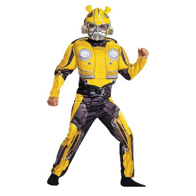 Boys' Transformers Bumblebee Muscle Jumpsuit Costume - Size 4-6 - Yellow