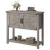 JJojoka  Farmhouse Entryway Table with 2 Door Storage Wood Console Table Coffee Bar Cabinet Buffet Sideboard for Kitchen Hallway Dining - 4 of 4