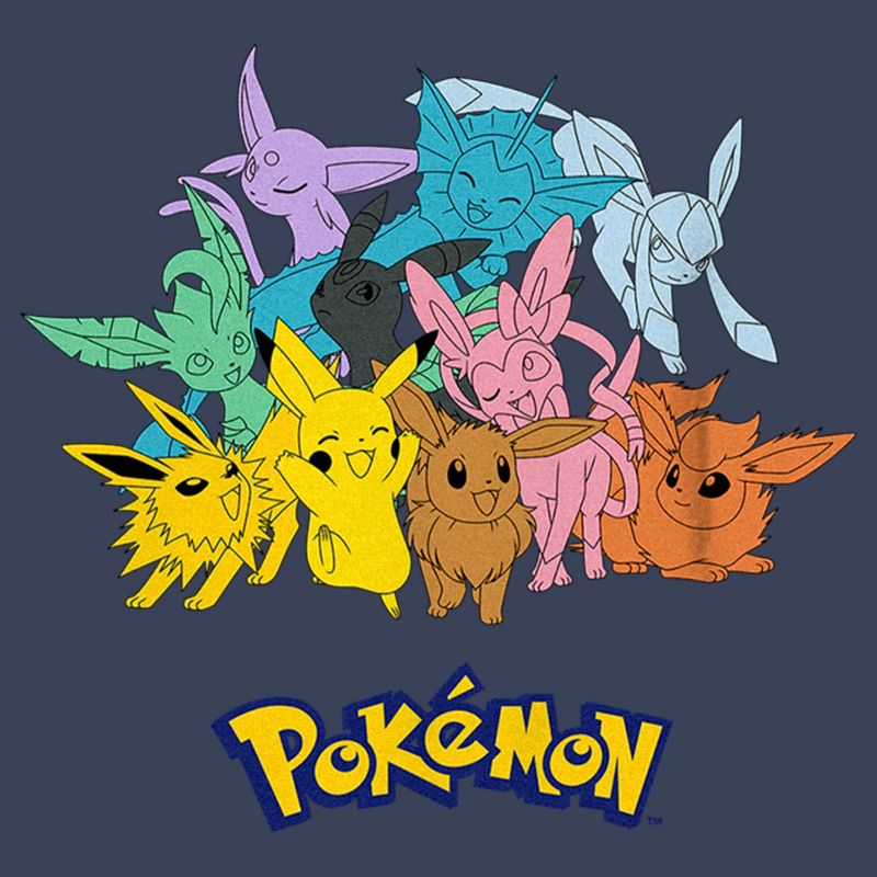 Boy's Pokemon Pikachu and Eeveelutions Logo T-Shirt, 2 of 5