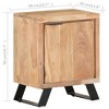 vidaXL Bedside Cabinet 15.7"x11.8"x19.7" Solid Acacia Wood with Live Edges - 4 of 4