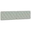 vidaXL Headboard Cushion Light Gray 76" Velvet - 2 of 4