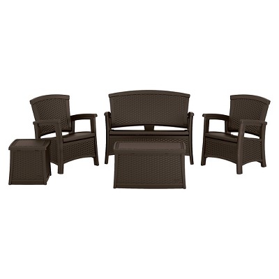 5 piece wicker patio set target