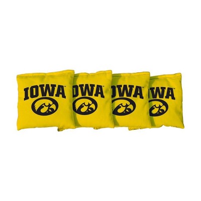 NCAA Iowa Hawkeyes Corn-Filled Cornhole Bags Yellow - 4pk