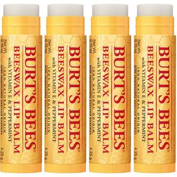 Burt's Bees Lip Balm - Beeswax - 4ct/0.6oz