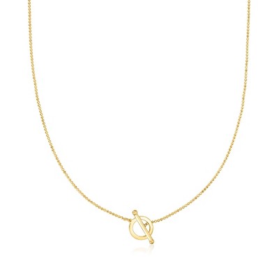 Pure Collection by Ross-Simons Italian 14kt Yellow Gold Toggle Necklace Size 18