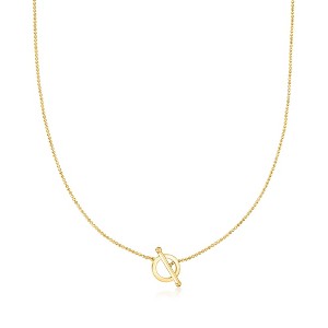 Pure Collection by Ross-Simons Italian 14kt Yellow Gold Toggle Necklace Size 18 - 1 of 3
