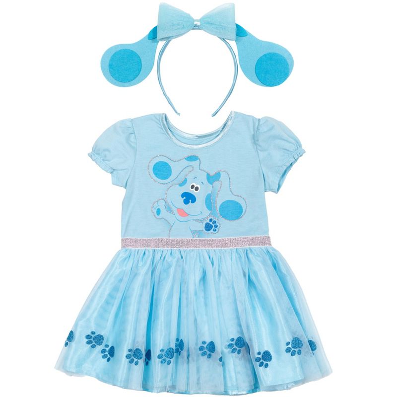 Blue's Clues & You! Baby Girls Cosplay Costume Dress and Headband Infant , 1 of 10