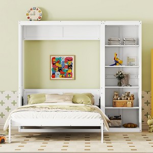 Whisen Murphy Bed Wall Bed with Shelves - 1 of 4