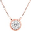 Haus of Brilliance 10K Gold Round Brilliant-Cut Diamond Modern Bezel-Set Solitaire Pendant Necklace - 4 of 4