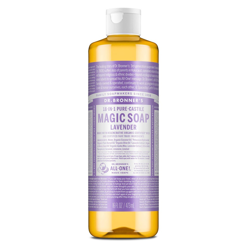 Photos - Shower Gel Dr. Bronner's Magic Pure Castile Liquid Soap - Lavender - 16 fl oz