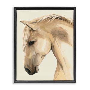 Stupell Industries Country Horse Farm Animal Portrait Floating Frame Canvas Art, Black, 25" x 31" - 1 of 4