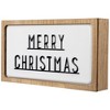 Northlight 3D Wooden Merry Christmas Decoration - 13" - White and Black - 4 of 4