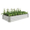 Rectangle Metal Raised Bed Garden,Metal Plant Pots Outdoor with Open Bottom Design,Garden Planter Boxes for Flowers,Vegetables-Coolbibila - 4 of 4