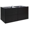 VidaXL Garden Planter Black 61.8 in.x31.5 in.x31.5 in. Poly Rattan - 2 of 4