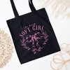 City Creek Prints Coquette Soft Girl Era Canvas Tote Bag - 15x16 - Black - image 2 of 2