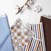 Bacati - Mod Sports Blue Orange Beige Chocolate 3 pc Crib Bedding Set - image 2 of 4