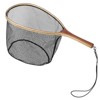 Fishing Landing Net with Wooden Handle, Soft Rubber Catch and Release Net for Freshwater and Saltwater - 4 of 4
