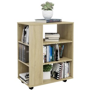 CLIHOME Rolling Office Filing Cabinet Storage Cabinet With Lockable Wheels And Open Compartments - 1 of 4