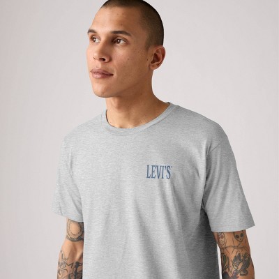 Мужские футболки Levi's Men's Levi's® Relaxed Fit Short Sleeve Flying High T-Shirt - Gray XL — фото 3