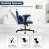 APRILSOUL36.60"Velvet Criss Cross Armrest Office Chair with Wheels - Modern for Home Office, Meditation & Creative Work - 4 of 4