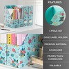 Blu Monaco Foldable Magazine File Holders - Set of 4 or 6 - Many Colors and Designs to Choose From - 4 of 4
