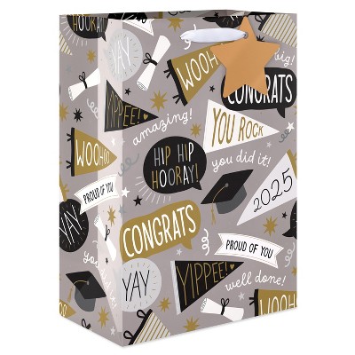 Graduation Medium Gift Bag Congrats with Flags