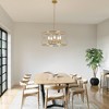Bella Depot 20" Gold Metal Cage Chandelier Adjustable Pendant Light for Hallway, Kitchen Island - 4 of 4