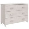 vidaXL Sideboard HAMAR White 44.5 in.x15.7 in.x31.5 in. Solid Wood Pine - 2 of 4