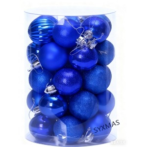34Pcs 1.57" Christmas Tree Decoration Set, Christmas Ball Decorations, Suitable for Christmas Party, Holiday Wedding, Indoor and Outdoor Decoration - 1 of 1
