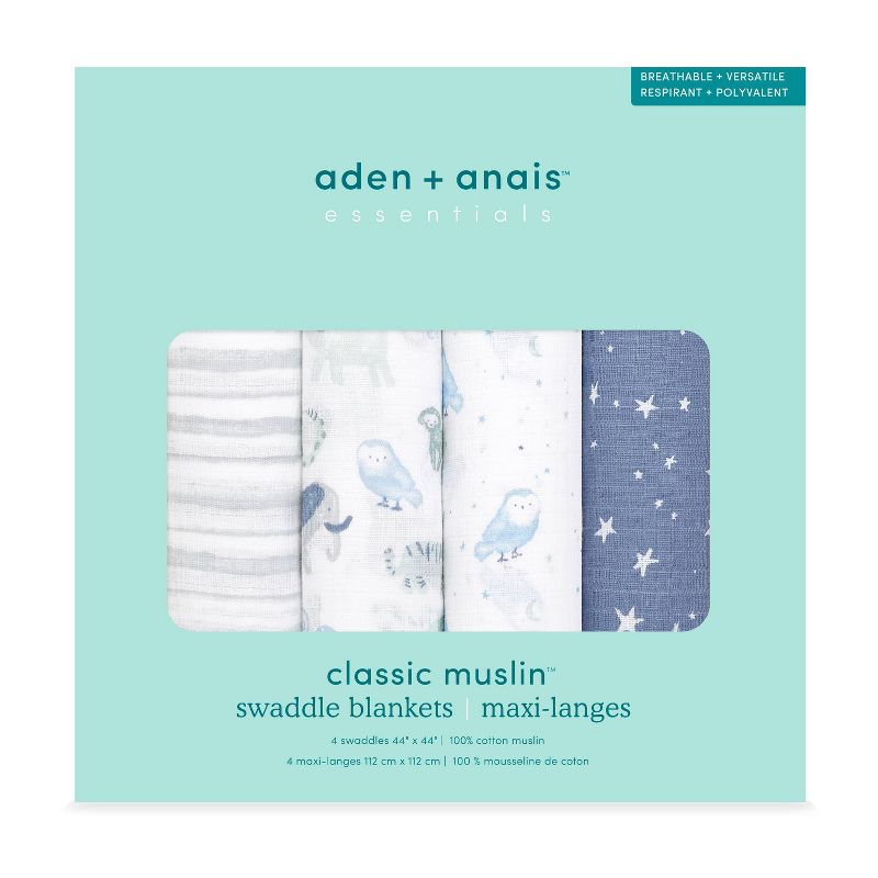 aden + anais essentials Muslin Swaddle Blankets - 4pk, 3 of 5