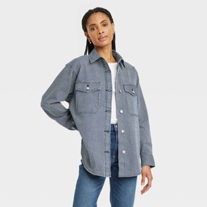 Women's Denim Shacket - Universal Thread™ - 1 of 3