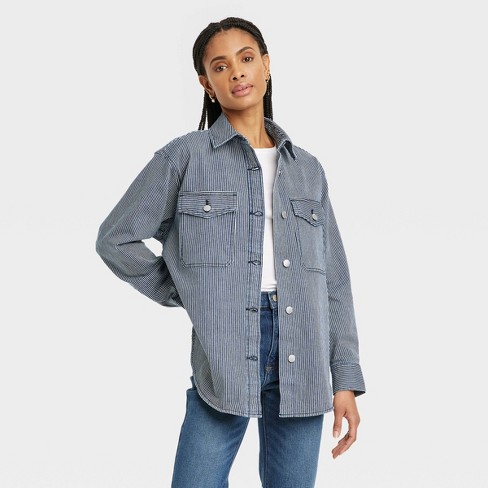 Women's Oversized Denim Trucker Jacket - Wild Fable™ Black Wash 3x