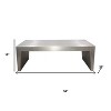 HomeRoots 54" Silver Aluminum and Solid Wood Sled Coffee Table - 3 of 4