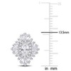 EVERLY JEWELRY | Sterling Silver 2 7/8 CT TGW Created White Sapphire Starburst Stud Earrings - 3 of 4