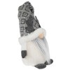 Northlight Lighted Gnome with Antlers Christmas Figure - 9" - Gray and White - 4 of 4
