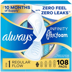Always Infinity Pads - Regular Absorbency - Size 1 - 1 of 4