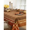 Saro Lifestyle Fall Leaf Tablecloth, Terracotta, 70" x 70" - 3 of 4