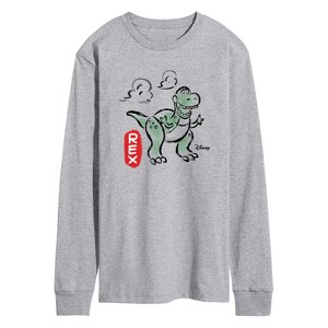 Men's - Disney - Doodle Rex Graphic Long Sleeve Graphic T-Shirt - 1 of 4