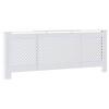 vidaXL MDF Radiator Cover White 80.7" - 2 of 4