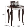 Vynxaria Walnut and White Rectangular End Table ¨C Elegant Minimalist Design for Any Space - 2 of 4