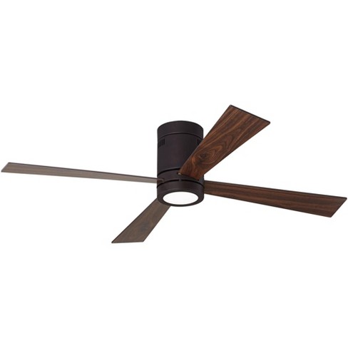 52 Casa Vieja Modern Hugger Indoor Ceiling Fan With Light Led Remote Control Flush Mount Oil Rubbed Bronze For Living Room Kitchen Target