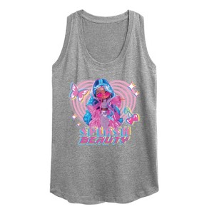 Women's - LOL Surprise! - Splash Beauty w/ Butterflies & Hearts Graphic Racerback Tank - 1 of 4