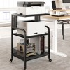 Garvee Large Printer Stand with Power Outlets and USB Ports, Printer Table with Shelf, 4 Tier Rolling Printer Stand for Home Office - 2 of 4