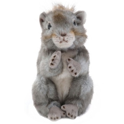 Bearington Peanut Plush Toy Gray Squirrel Stuffed Animal, 8.5 Inches