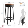 30'' Set of 2/4 Swivel Bar Stools Set with Footrest Counter Height Bar Stools with PU Leather Upholstered - 4 of 4