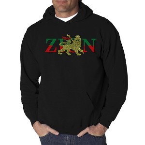 LA Pop Art Men's Word Art Hooded Sweatshirt - Zion - One Love - 1 of 4