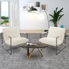 Sling Accent Chair with Metal Frame, Shredded Foam, Linen & Corduroy, 4 Colors - 2 of 4