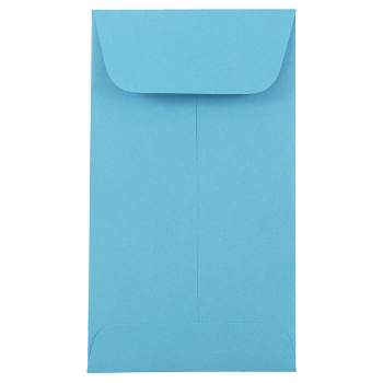 JAM Paper Brite Hue #5 1/2 Coin Envelopes 3 1/8 X 5 1/2 50 per pack Blue