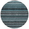 Teal Blue Sky Blue And Gray Striped Washable Indoor Outdoor Area Rug - 4 of 4